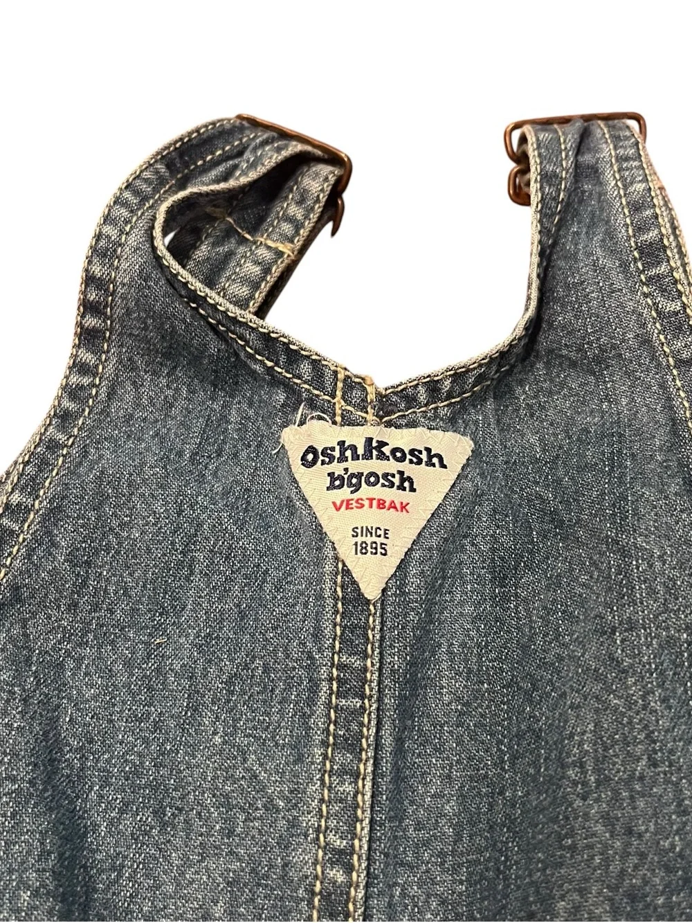 Oshkosh Bgosh Classic Denim Overalls Vestbak Pants Size 18 Months Baby Toddler